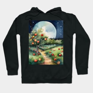 Apple Orchard Under the Moon Hoodie